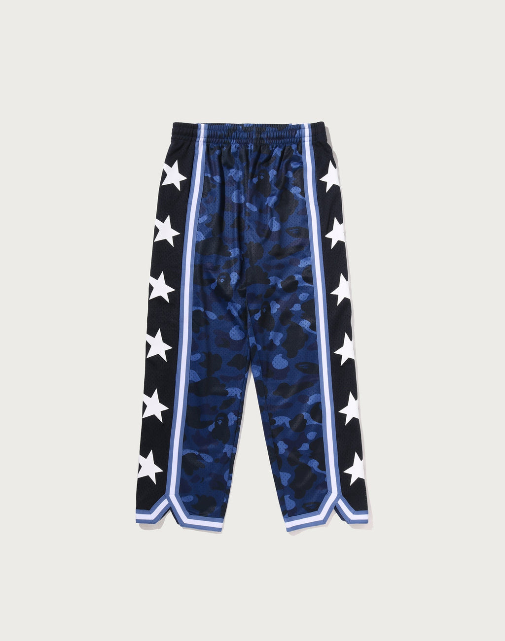 COLOR CAMO MESH HIGH SPLIT SNAP BUTTON RELAXED FIT PANTS MENS