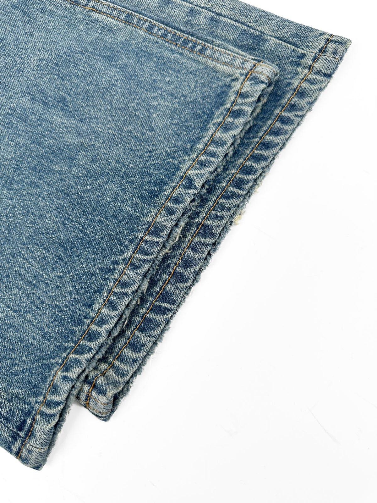 Acne Studios Distressed Flared Leg Vintage Wash Denim Jeans