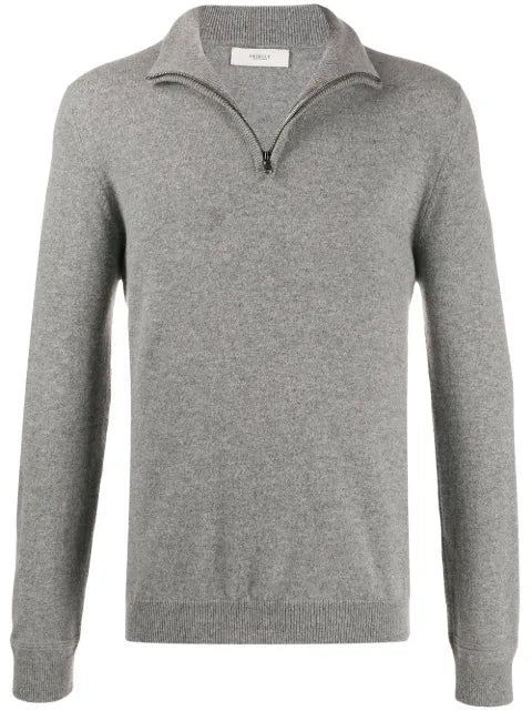 Pringle of Scotland zipped neck fine knit jumper
