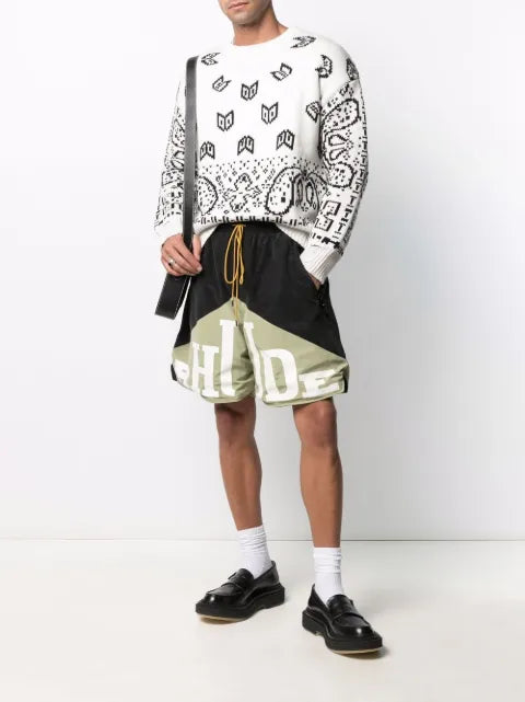 RHUDE paisley-print cotton jumper