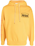 Aries Embroidered-logo pullover hoodie