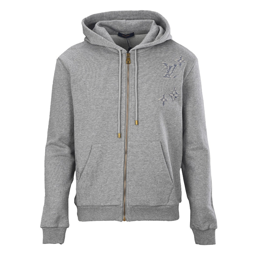 Sketch Embroidered Zip-Up Hoodie