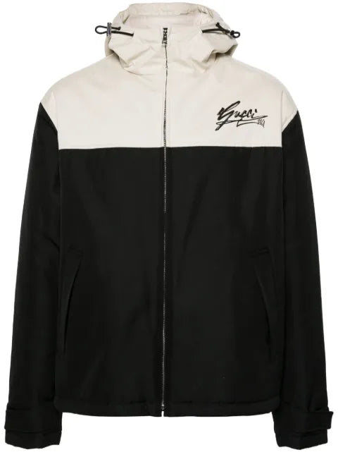 Gucci canvas hooded jacket