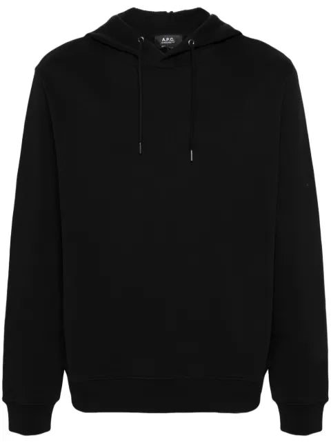 A.P.C. logo-embroidered cotton hoodie