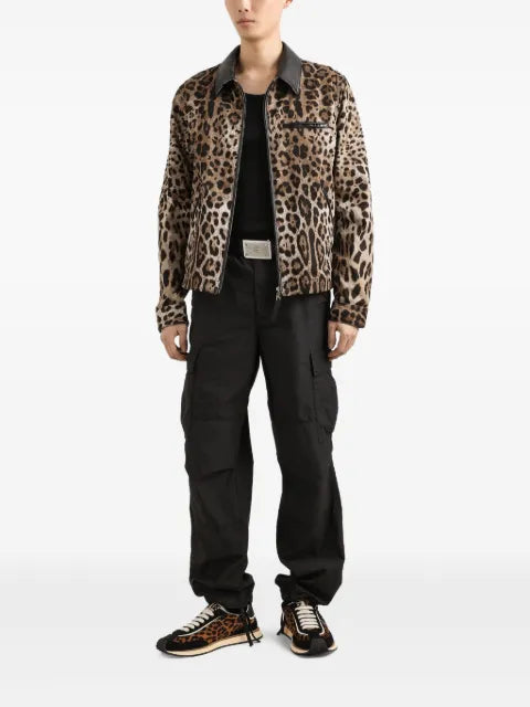 Dolce & Gabbana leopard-print bomber jacket