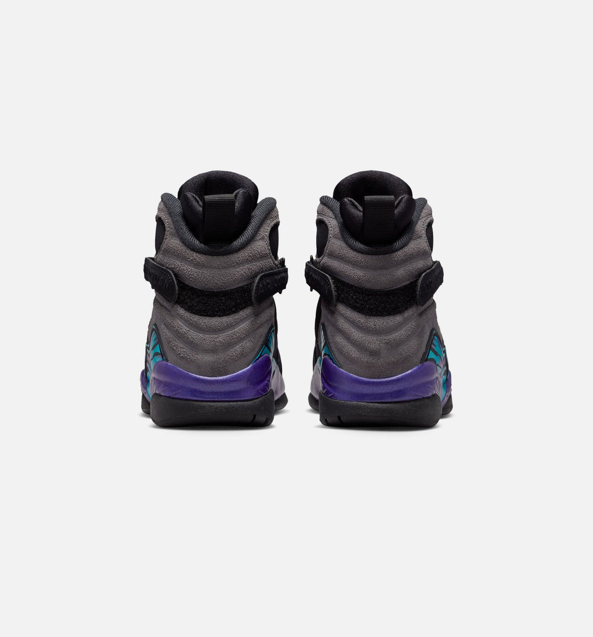 Air Jordan 8 Retro Aqua Grade School Lifestyle Shoes - Black/Multi Color/Bright Concord/Multi Color