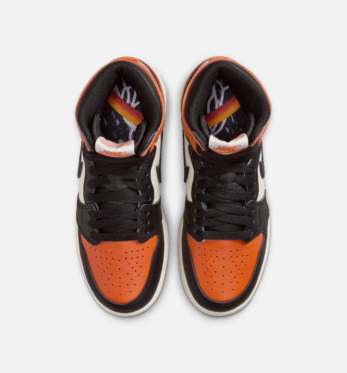 Air Jordan 1 Retro High OG Shattered Backboard Grade School Shoes - Black Sail Starfish