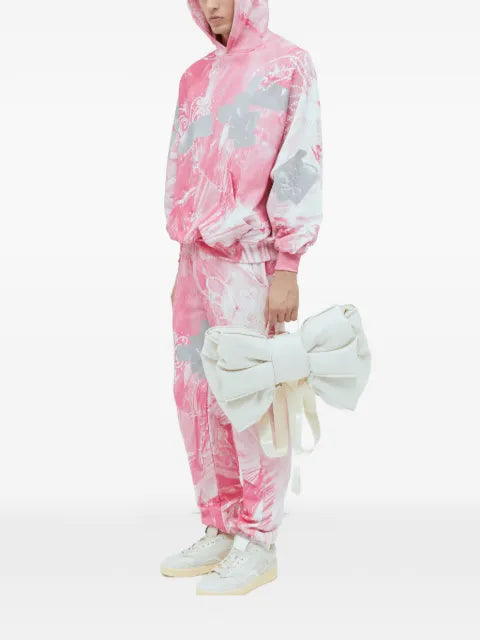 Praying graphic-motif hoodie