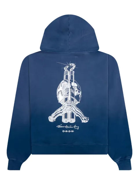 D-R-G-N Bones skull hoodie