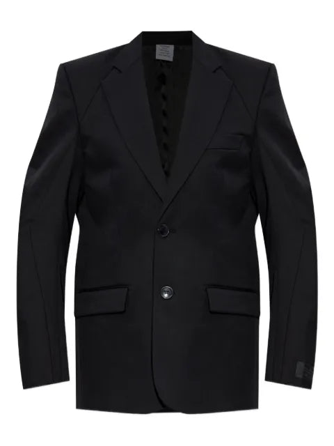 VETEMENTS padded-shoulder wool blazer