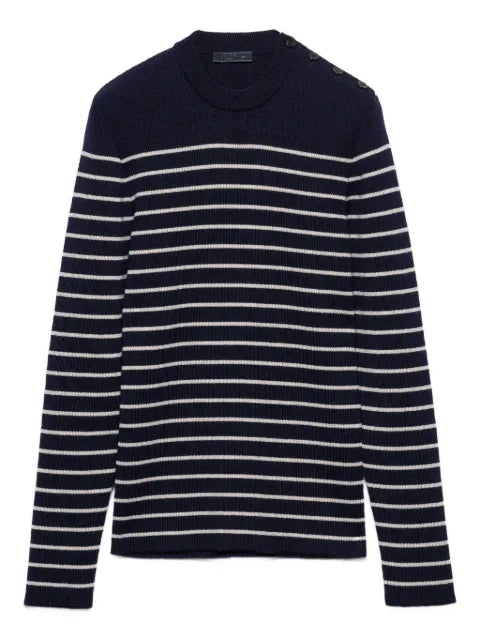 Prada striped wool crew-neck sweater