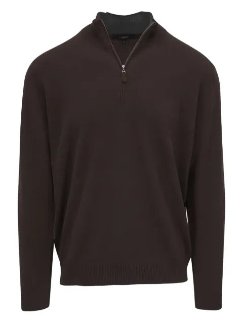 Kinross Cashmere zip closure sweater