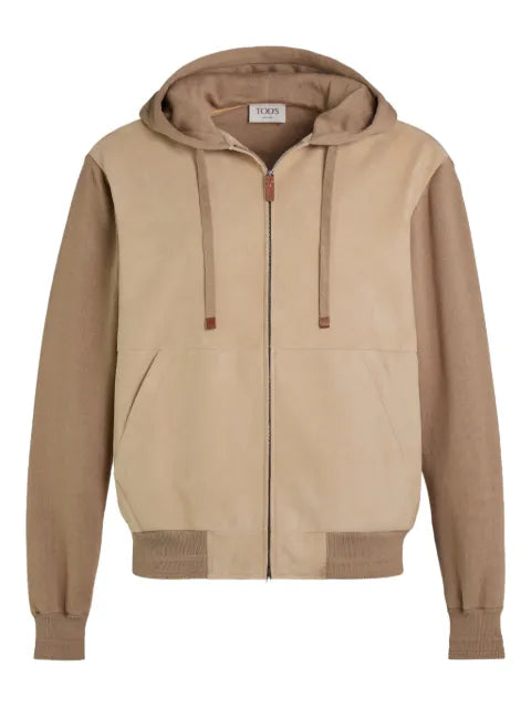 Tod's hooded zip-up bomber jacket