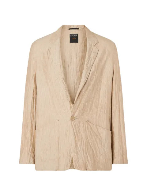 Zegna single-breasted striped silk blazer