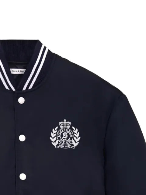 Sporty & Rich cres-detail bomber jacket