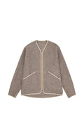 Fortela Sherpa herringbone zip-up jacket