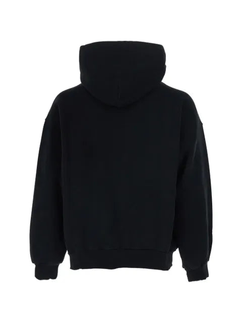 Balenciaga messy spray medium fit hoodie in black