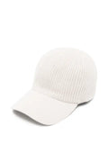 Eleventy Ribbed cashmere baseball cap