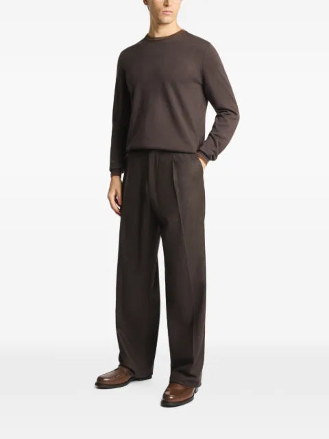 Fay elbow-patch crew-neck sweater