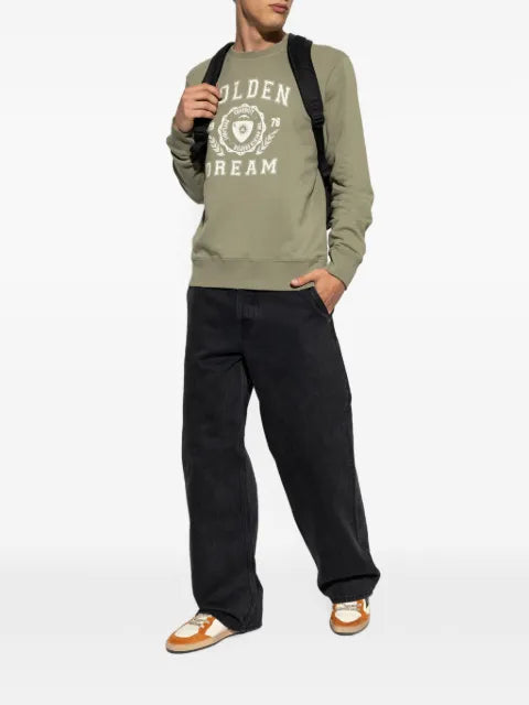 Golden Goose logo-print distressed-effect sweatshirt