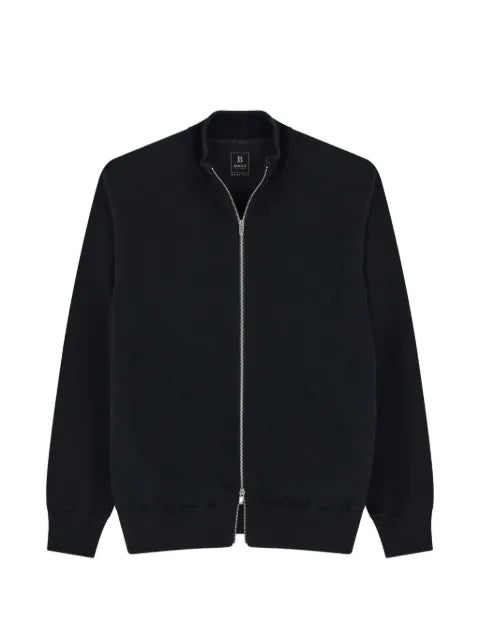 Boggi Milano full-zip jumper in merino wool blend WOOLTECH