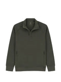 Boggi Milano quarter-zip sweatshirt in cotton blend scuba B Tech