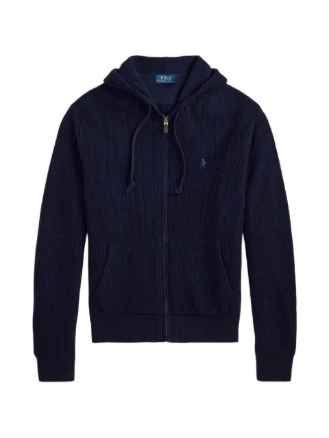 Polo Ralph Lauren waffle-knit wool-cotton hooded sweater