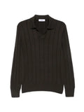 Gran Sasso ribbed polo-collar sweater