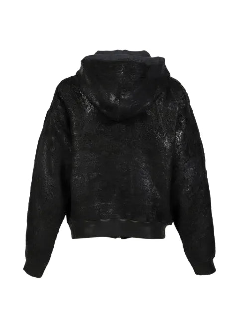 Earthling Collective floral-embellished coated jacket