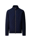 Hackett London quilted-panel zip-up sweatshirt