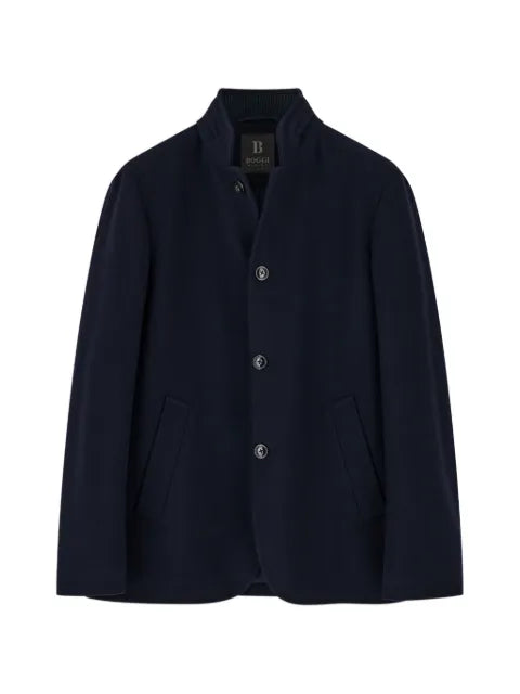 Boggi Milano peacoat padded in wool blend mélange