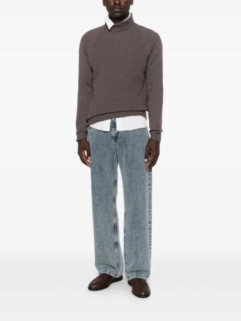 Corneliani waffle-knit raglan-sleeve sweater