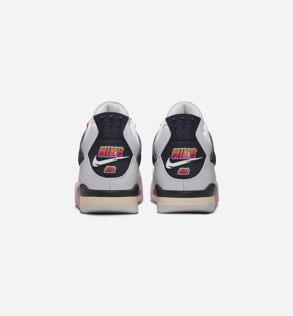 Air Jordan 4 Retro 'Comic' - Men's Lifestyle Sneaker (Off White/Fire Pink/Anthracite)