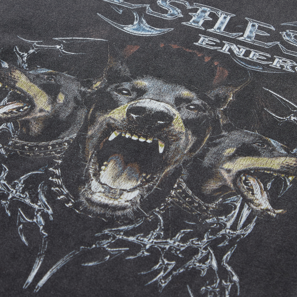 Chet Rock Restless Energy Doberman T-Shirt: Washed Black