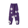Denim Tears Cotton Wreath Graphic Sweatpants - Purple