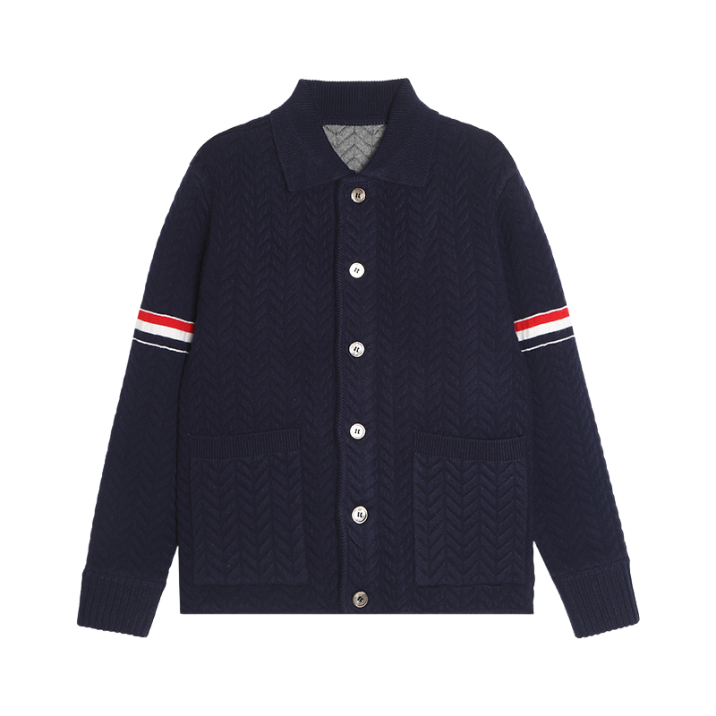 Unisex Herringbone Cardigan Jacket | Thom Browne