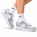 Nike Air Force 1 Low White Gray Unisex Sneakers Style 19
