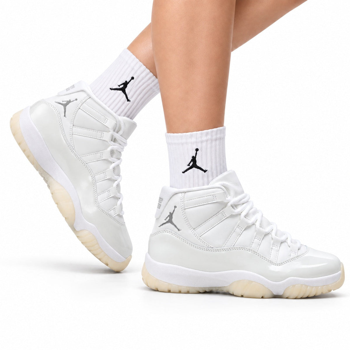 Air Jordan 11 Retro Triple White Unisex Sneakers Style 07