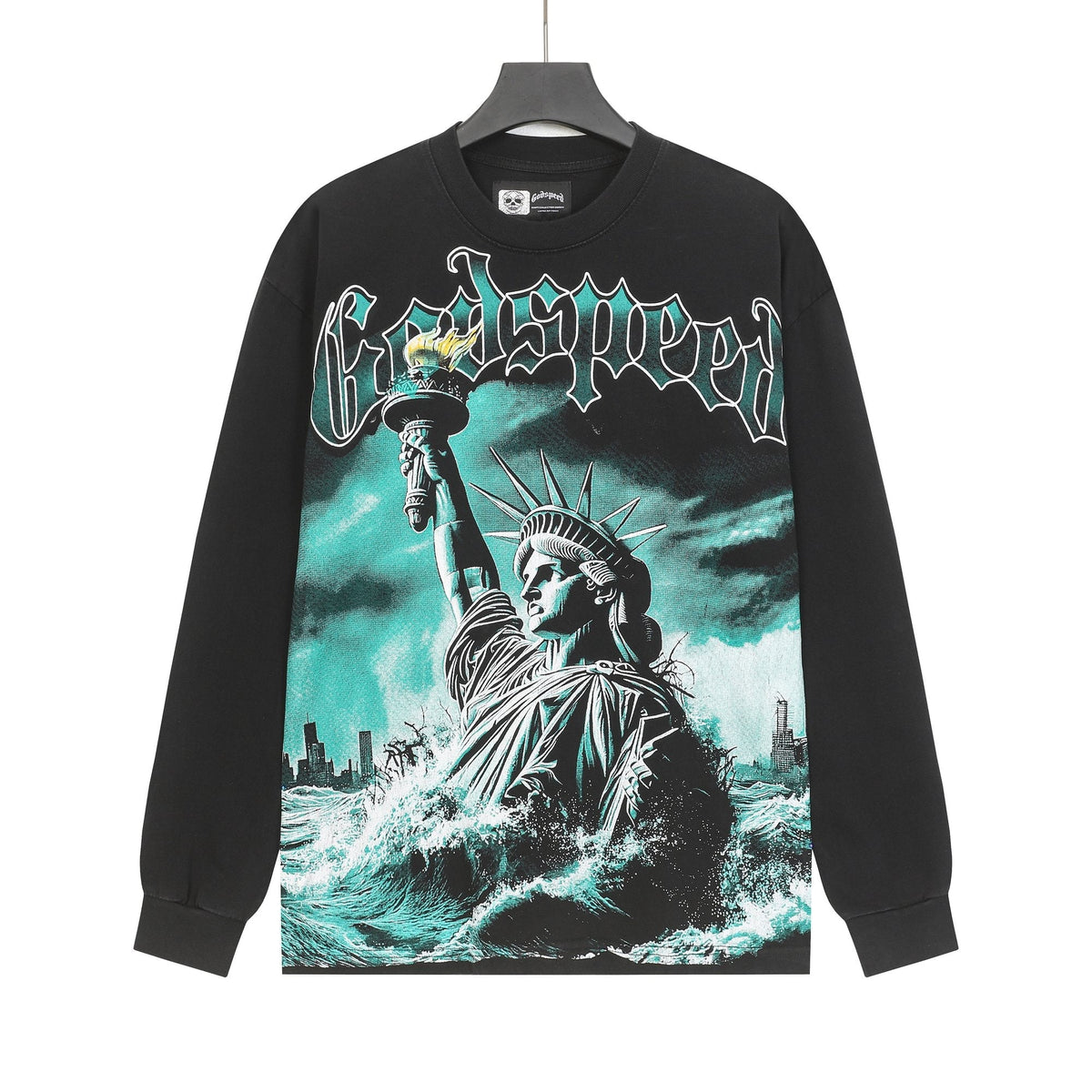 Godspeed Statue of Liberty Graphic Long-Sleeve T-Shirt