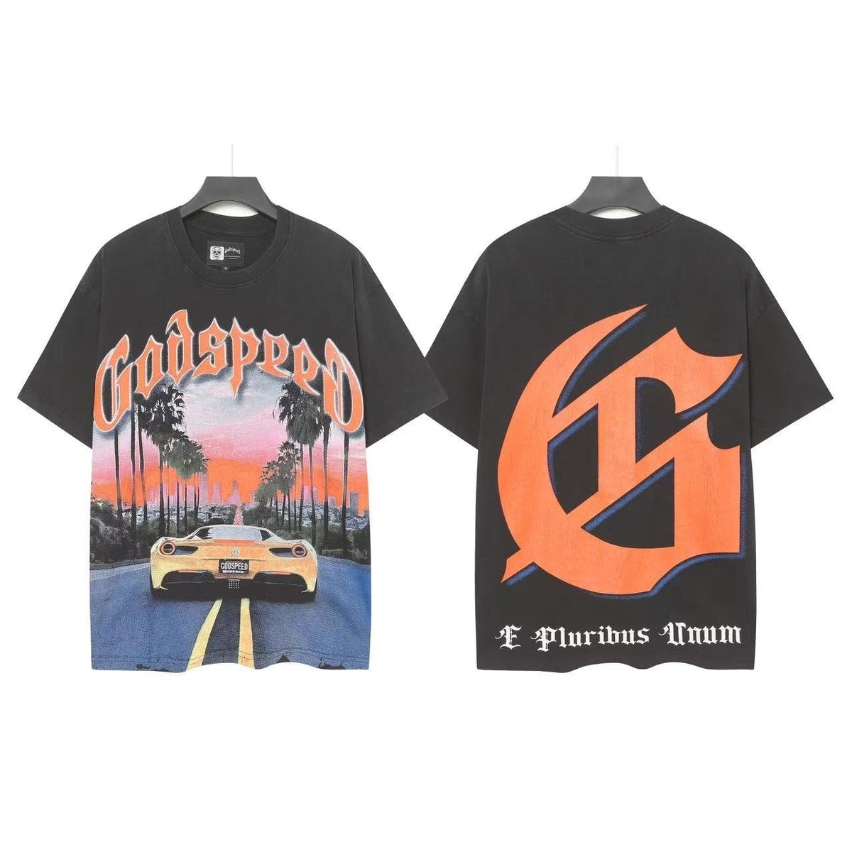 Godspeed Sunset Car Graphic T-Shirt