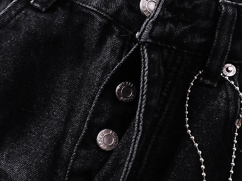 Purple Brand Black Faded Whiskered Jeans