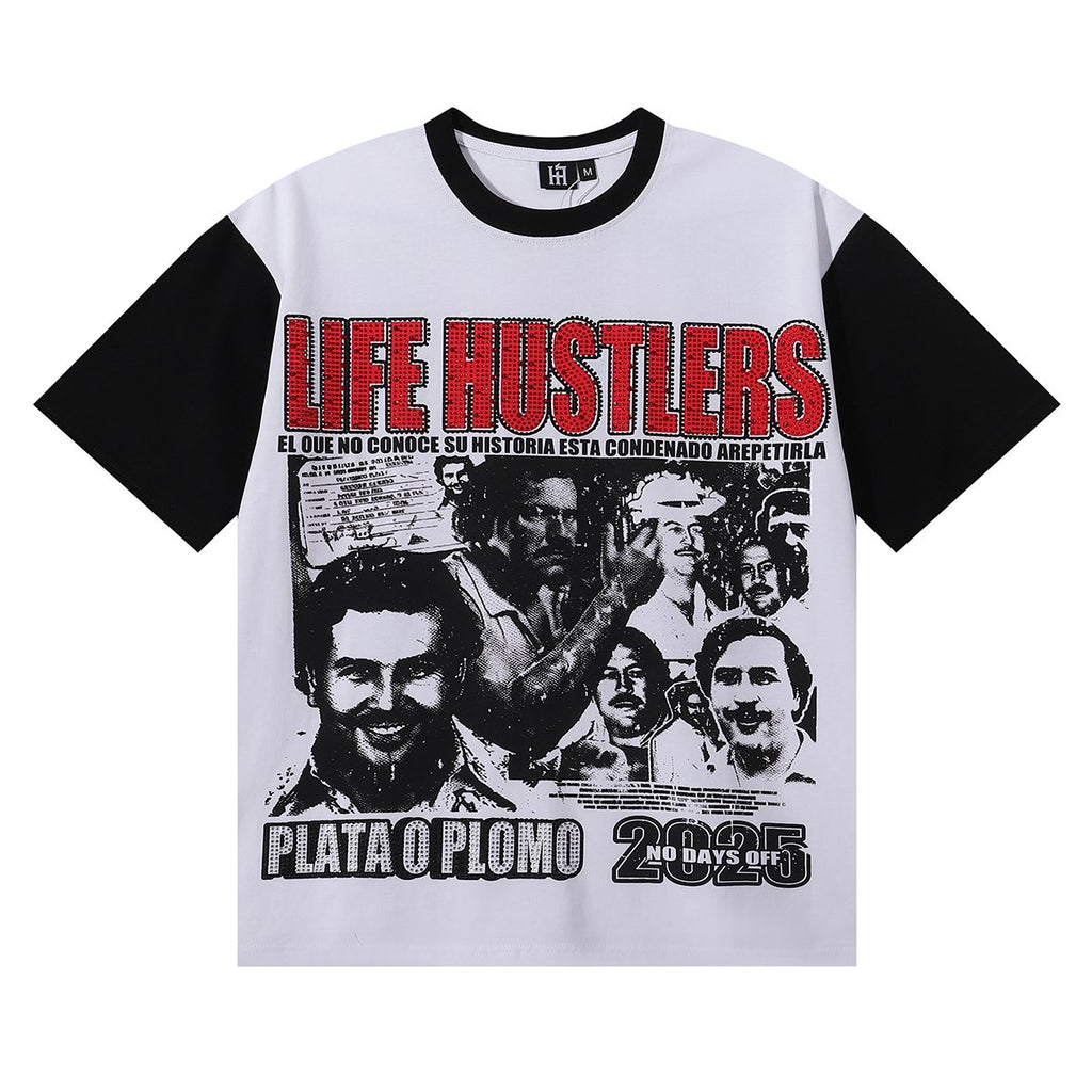 Life Hustlere Plata o Plomo Graphic T-Shirt