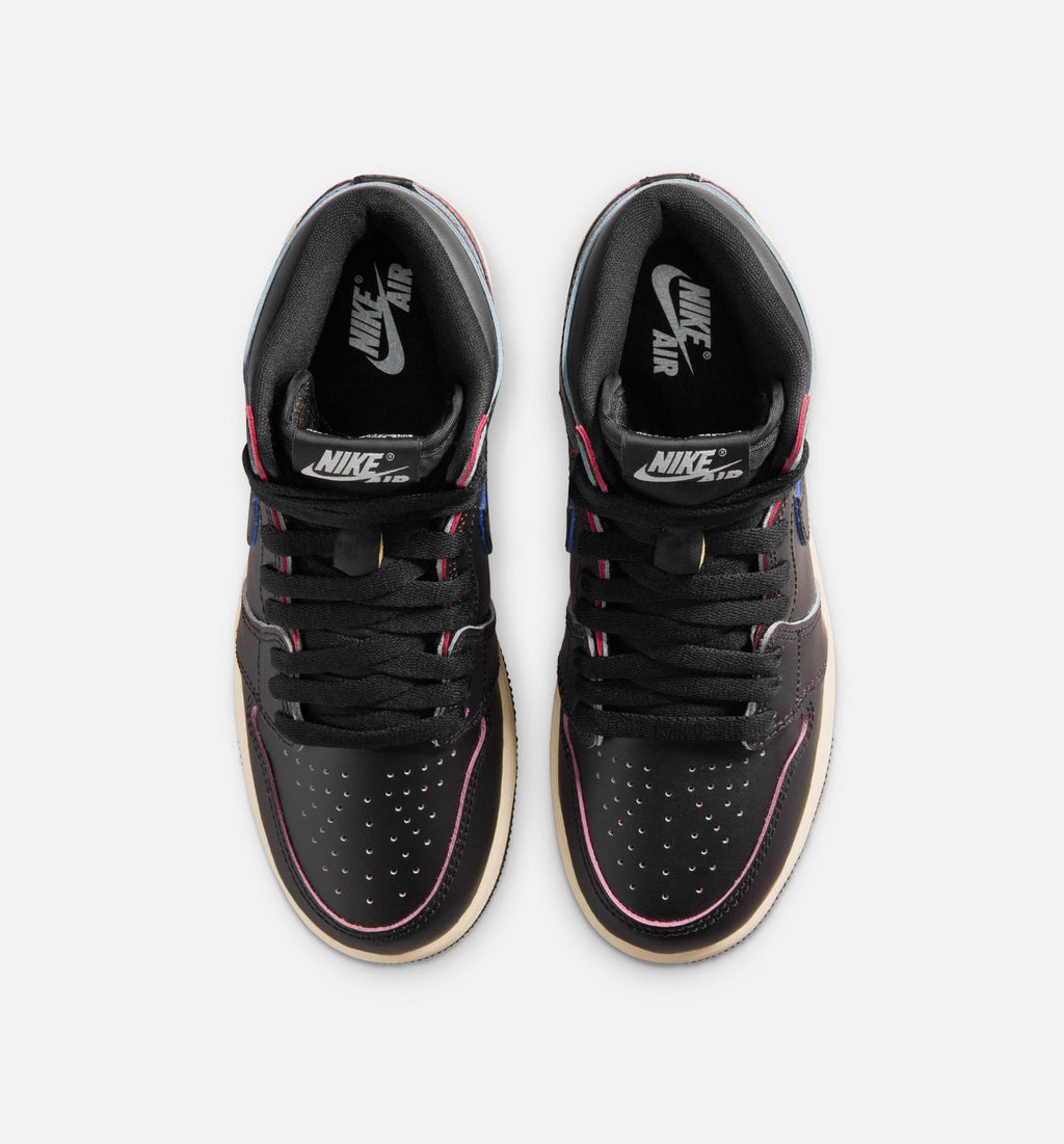 Air Jordan 1 Retro High OG Grade School Lifestyle Shoe - Black & Muslin