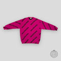 Balenciaga Insignia Oversized Intarsia All Over Logo in Pink/Black