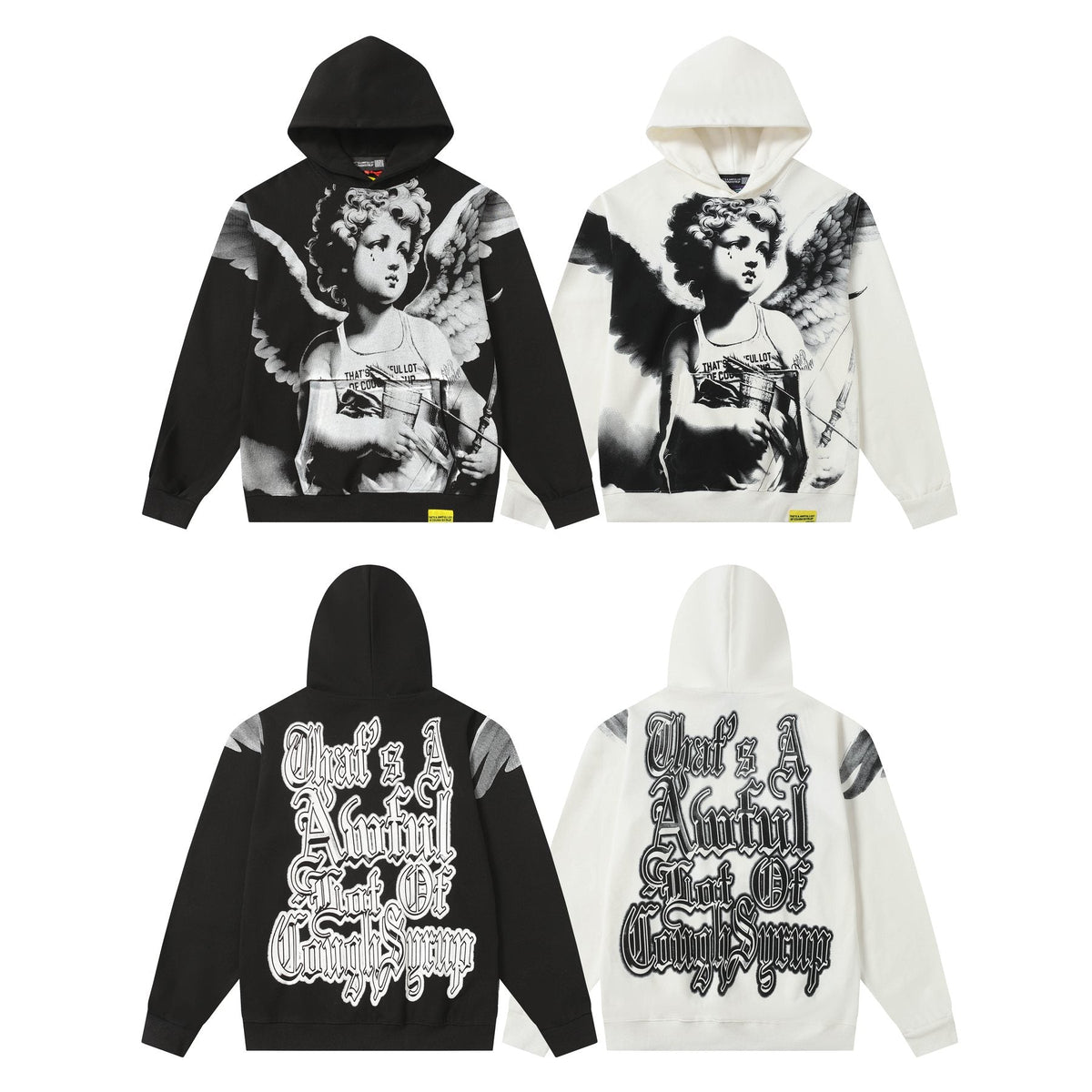 THAT'S A AWFUL LOT OF COUGH SYRUP Angel Graphic Hoodie