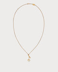 LORO PIANA Linen Flower Bud Necklace(Gold/White)