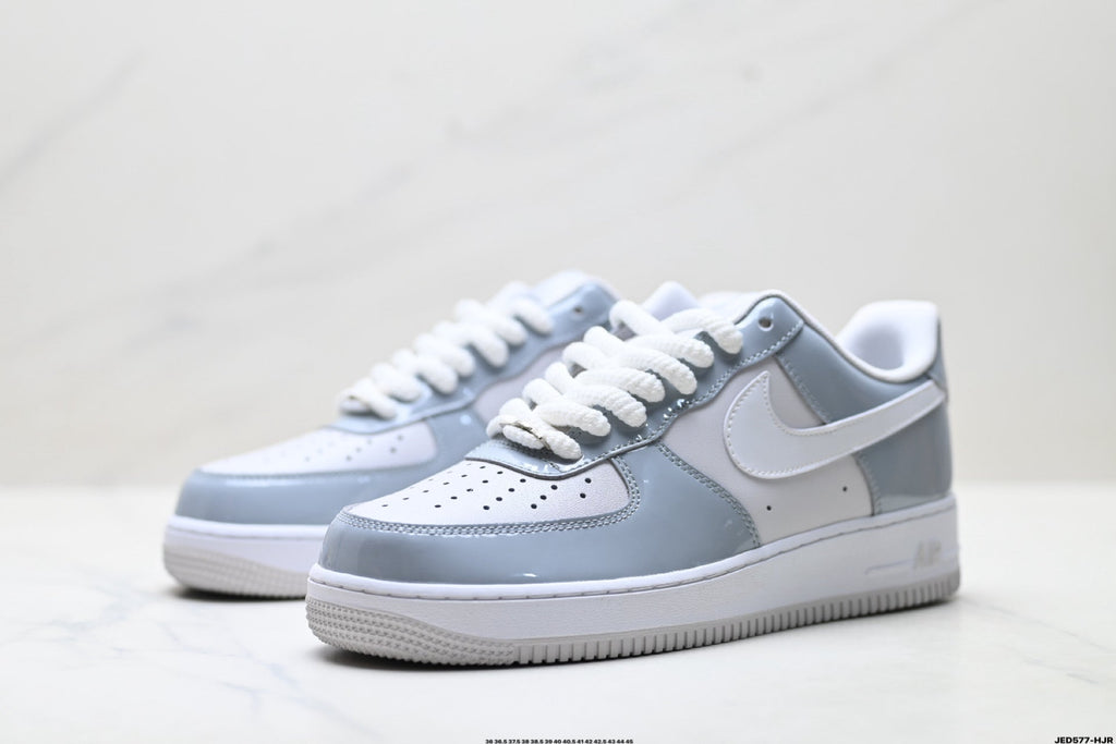 Nike Air Force 1 Low White Gray Unisex Sneakers Style 19