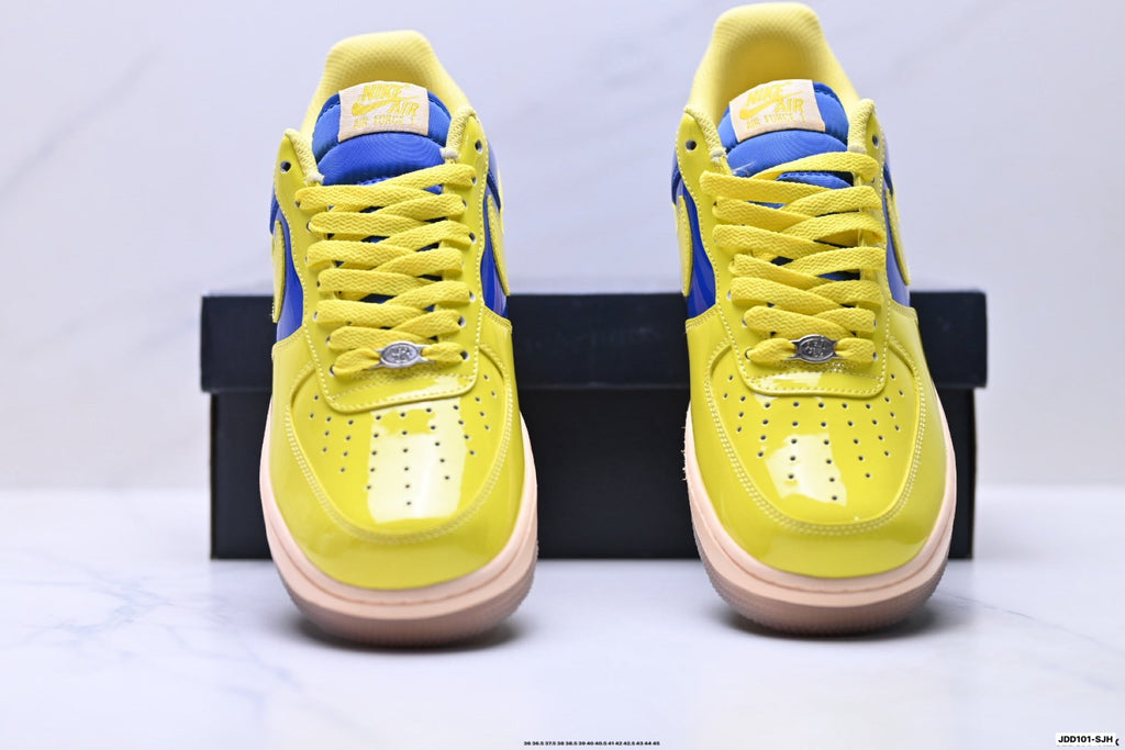 Nike Air Force 1 Low Yellow Royal Blue Unisex Sneakers Style 19