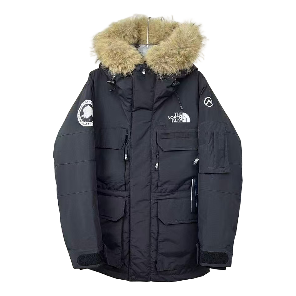 The North Face Four-Pocket Fur-Trim Hooded Parka – Graphite | Premium Down Insulation