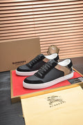 Burberry Check Heel Low-Top Sneakers - White Sole